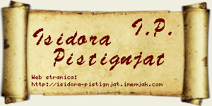 Isidora Pištignjat vizit kartica